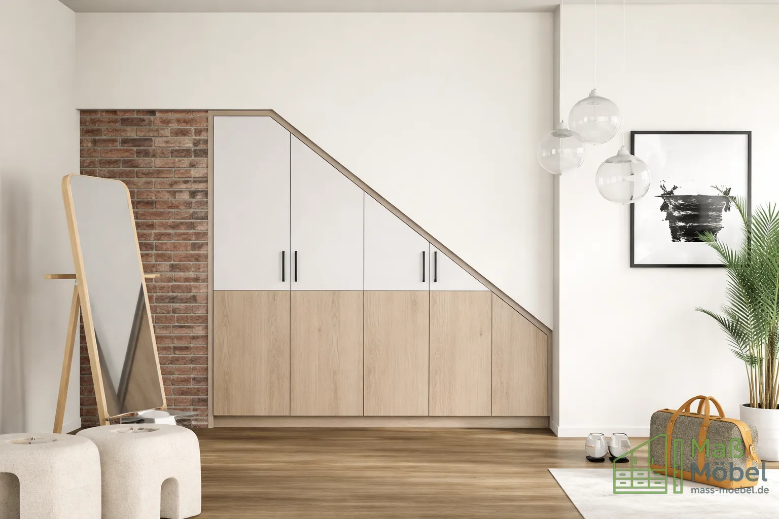 Schrägenschrank nach Maß Kassel für Dachschräge vom Schreiner